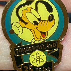 1990s Vintage Disney Pluto Tomorrowland 35th Anniversary pin